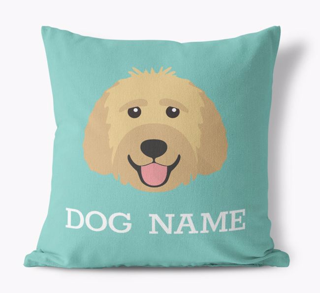 {dogsName}'s Icon: Personalized {breedFullName} Canvas Pillow